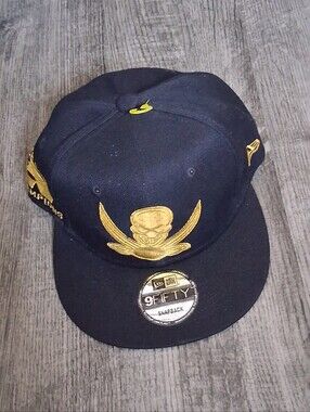 New Era Black and Gold Embroidered Crest Snapback